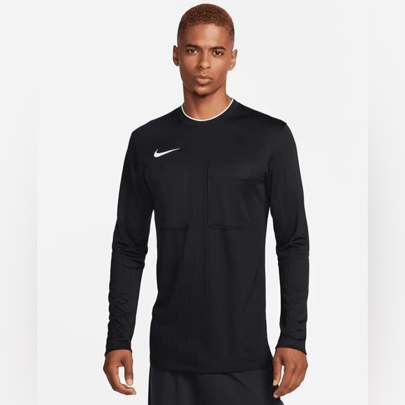 Nike Dri-FIT Referee Jersey Longsleeve Men’s Large Black/White NWT - Picture 1 of 13